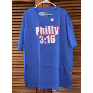 WWE WrestleMania 40 Philly 3:16 Blue T-Shirt New Men's Size 3XL
